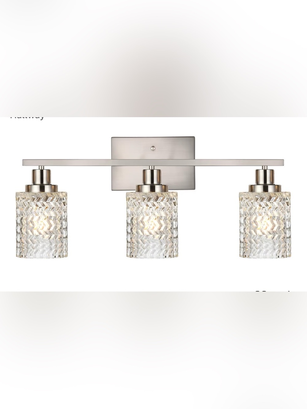 3 Lights Bathroom Light Fixture Brushed Nickel Modern Vanity Light